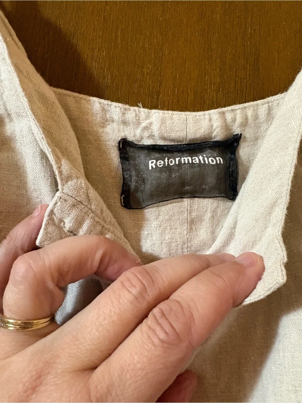 Reformation missing top button